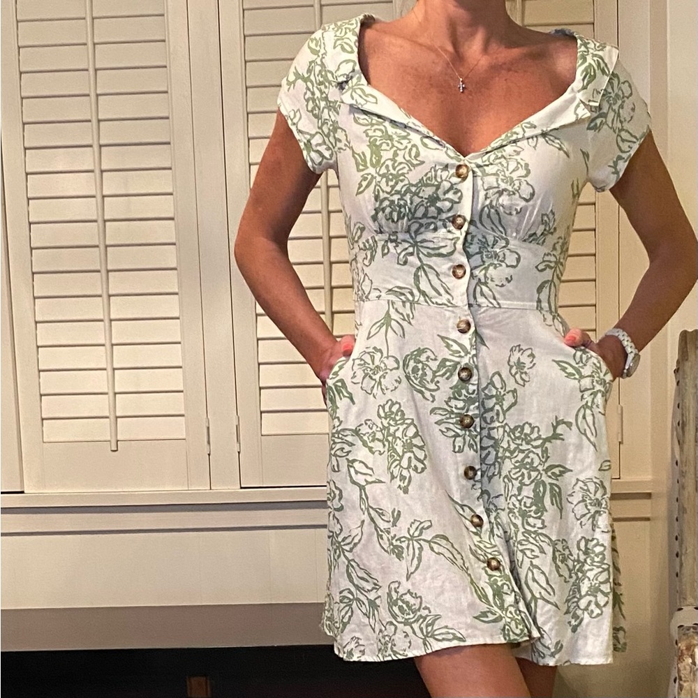 Free People button down floral dress